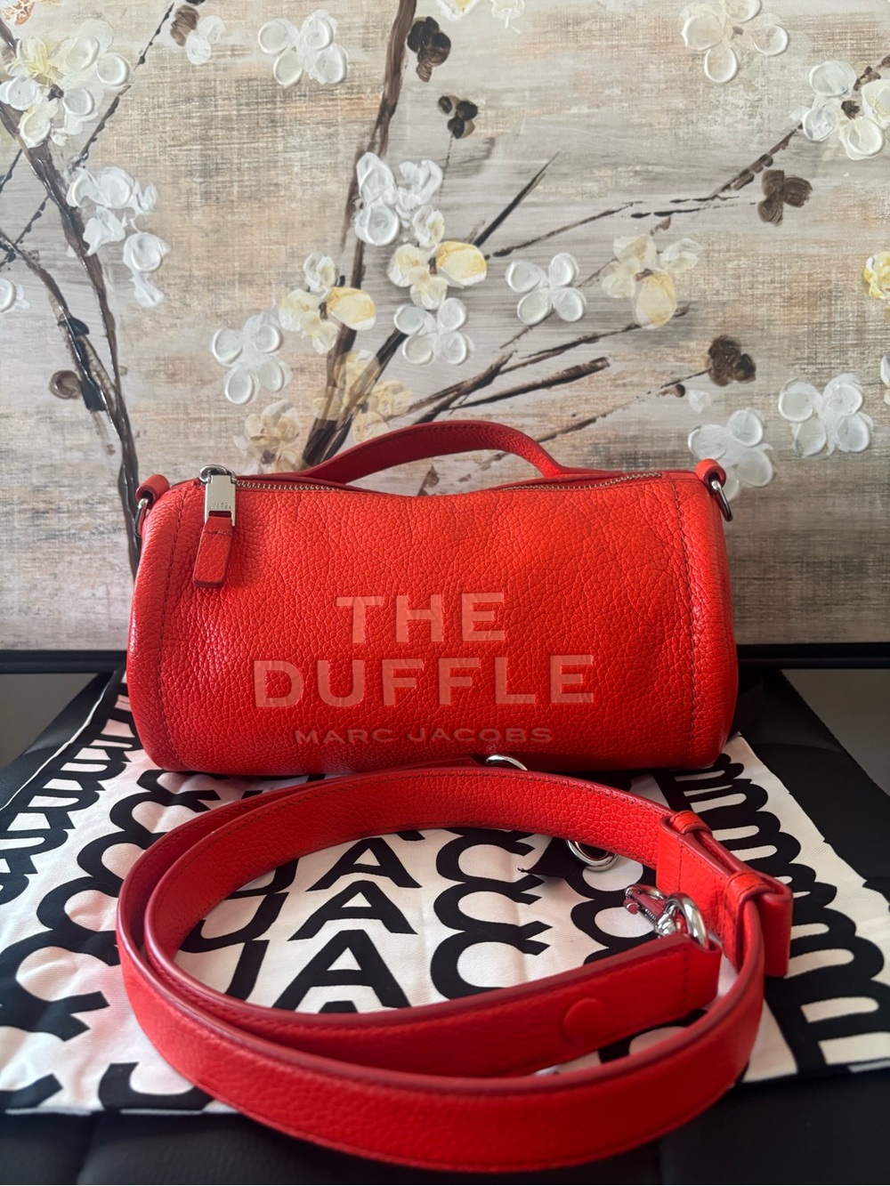 Marc Jacobs Orange The Duffle Leather Shoulder Bag